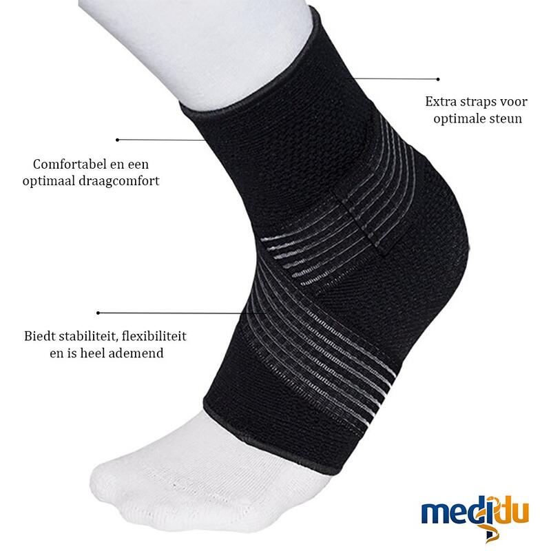 Medidu Premium Enkelbrace (in zwart en beige)