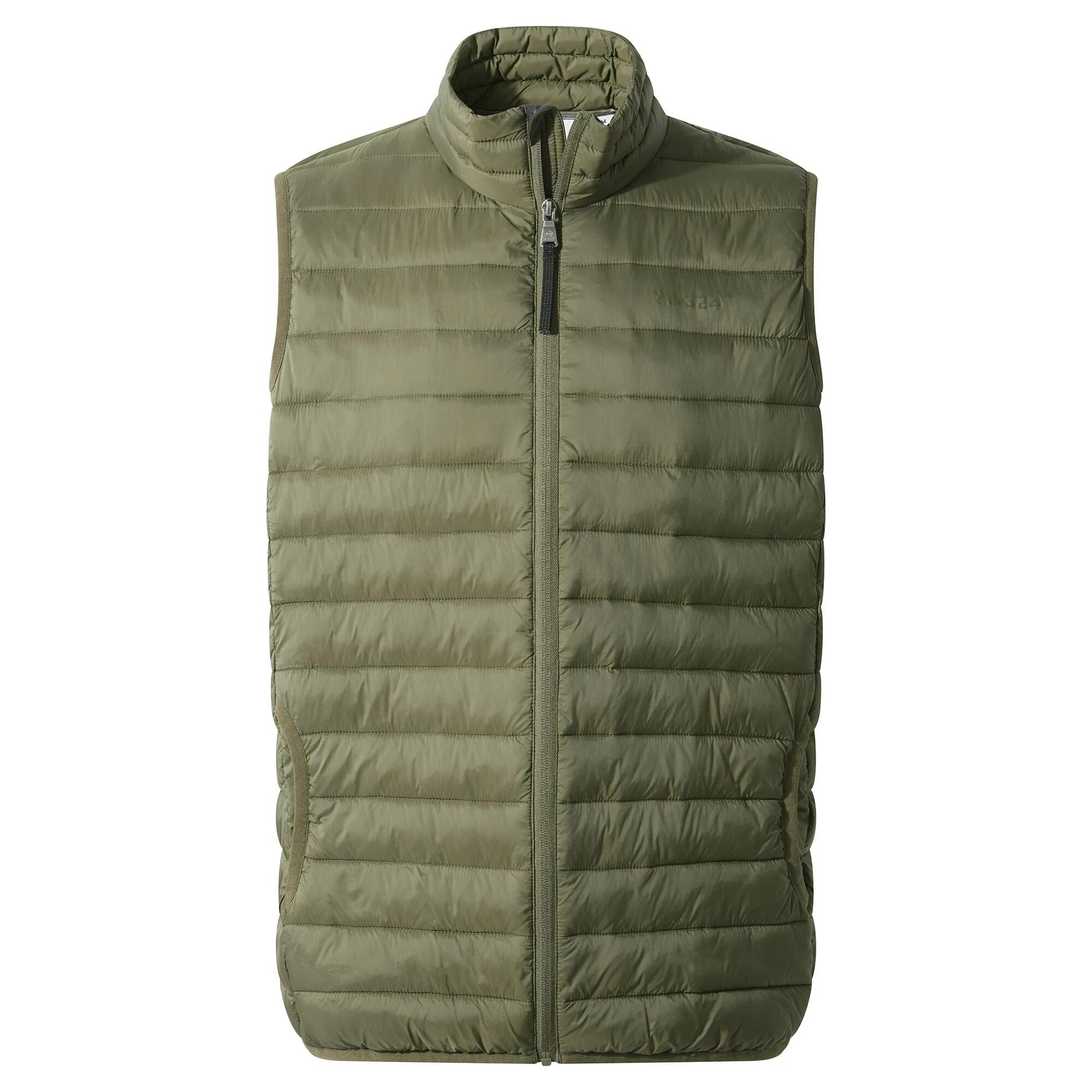Mens Gibson Insulated Padded Gilet Khaki Green TOG24 Decathlon