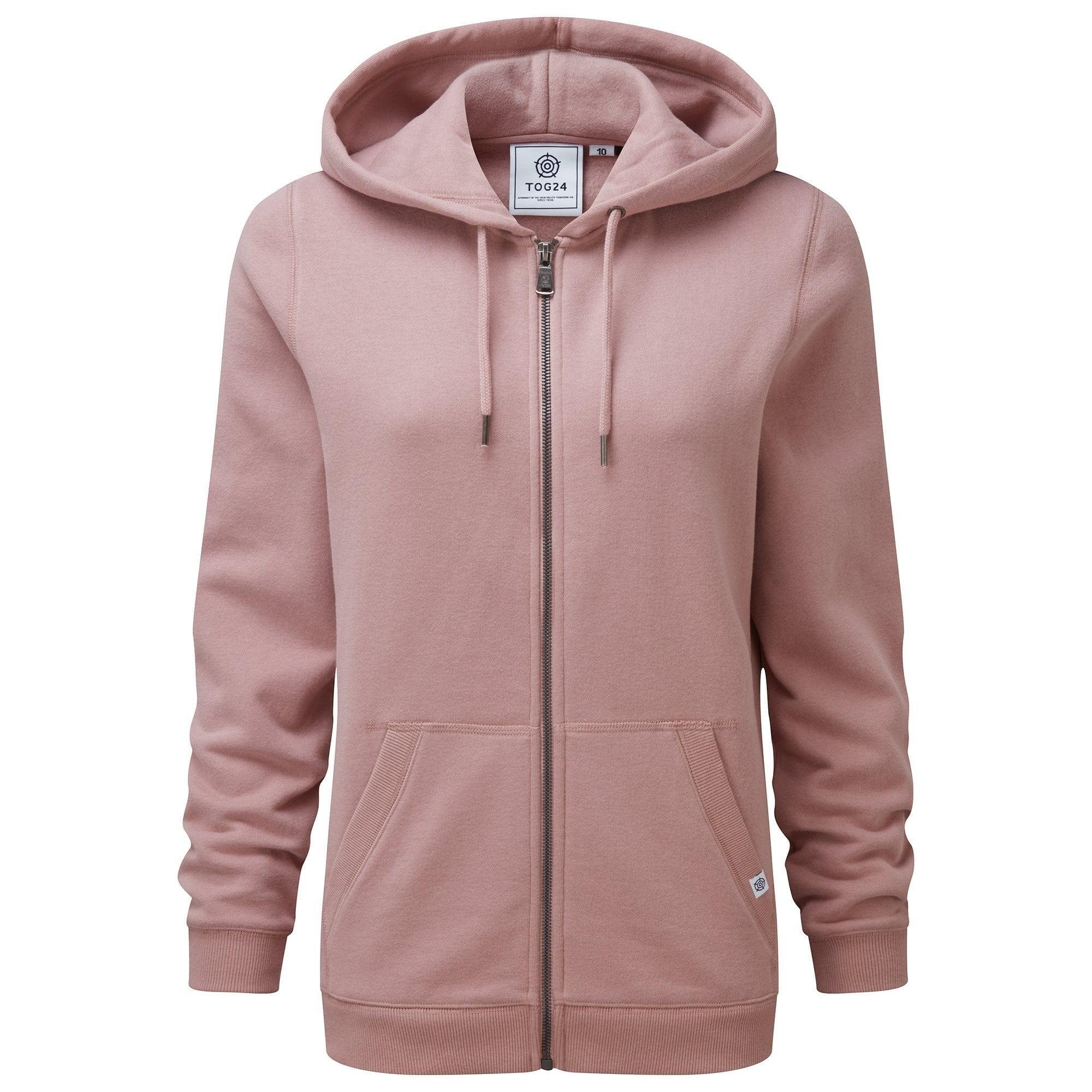 Ladies pink zip hoodie hotsell