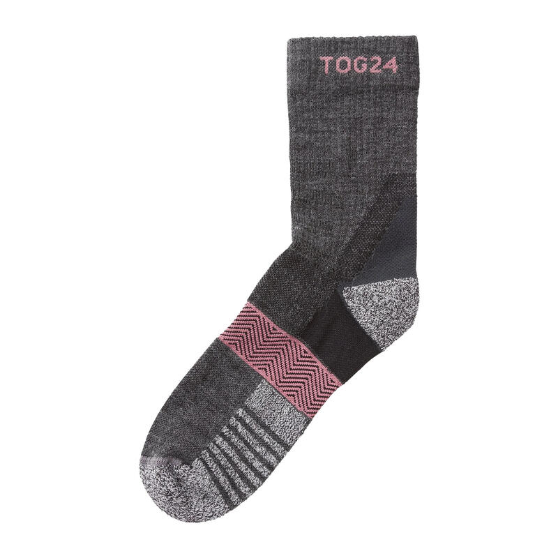 "Trek Merino" Socken für HerrenDamen Unisex Damen und Herren Verblichenes Rosa