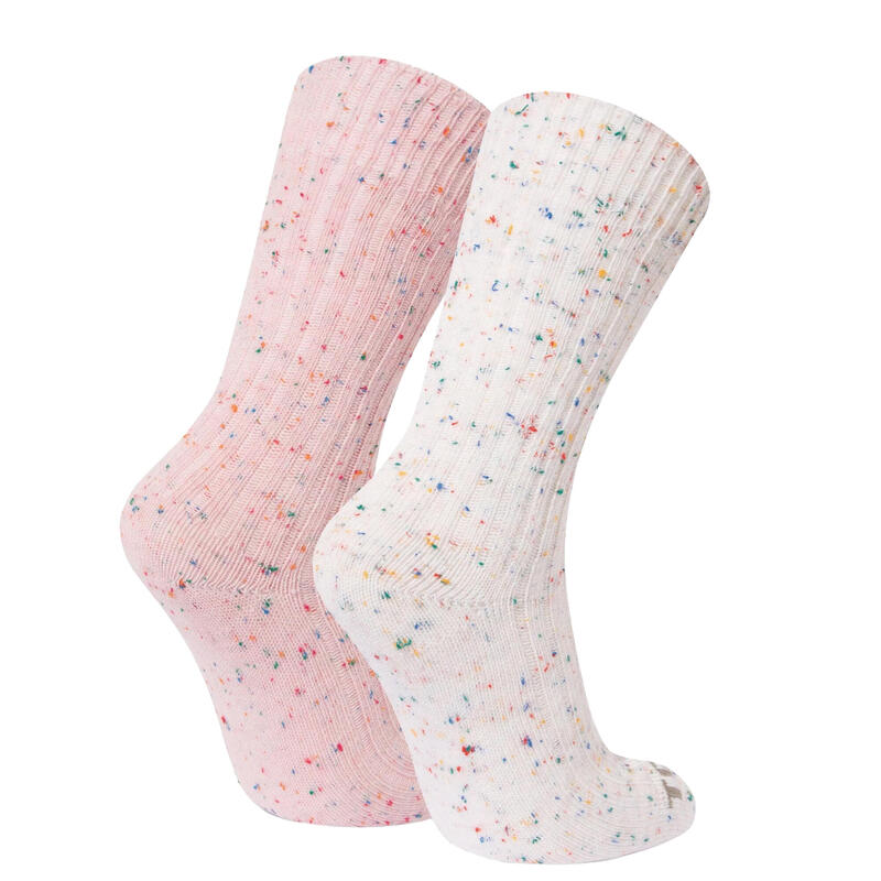"Opora" Socken für Wandern(2erPack) Damen Verblichenes Rosa/Vanille