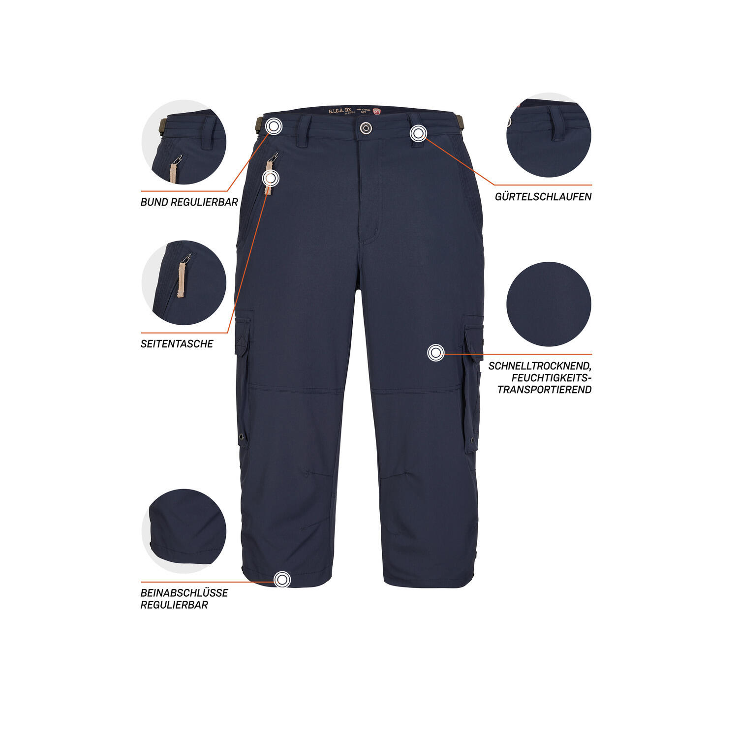 Herren 3/4 - Hose GS 35 MN PNTS 6/7