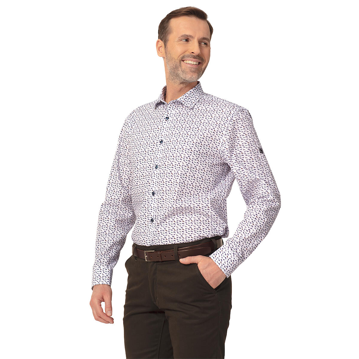 Tagart - Chemise De Chasse Tagart Animal À Manches Longues Avec Motif De Cerf Pour Hommes - Chemise Manches Longues - Blanc - 58 4xl - Decathlon