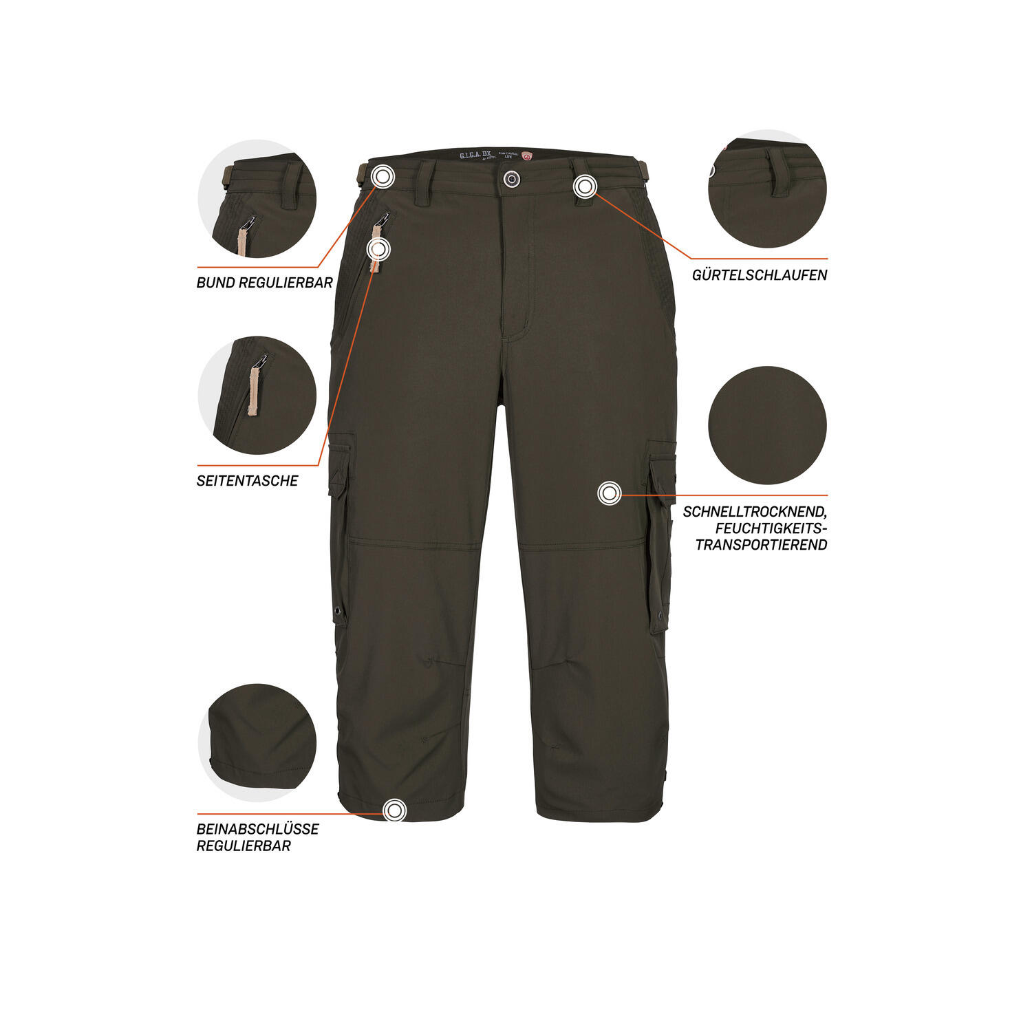 Herren 3/4 - Hose GS 35 MN PNTS 6/6