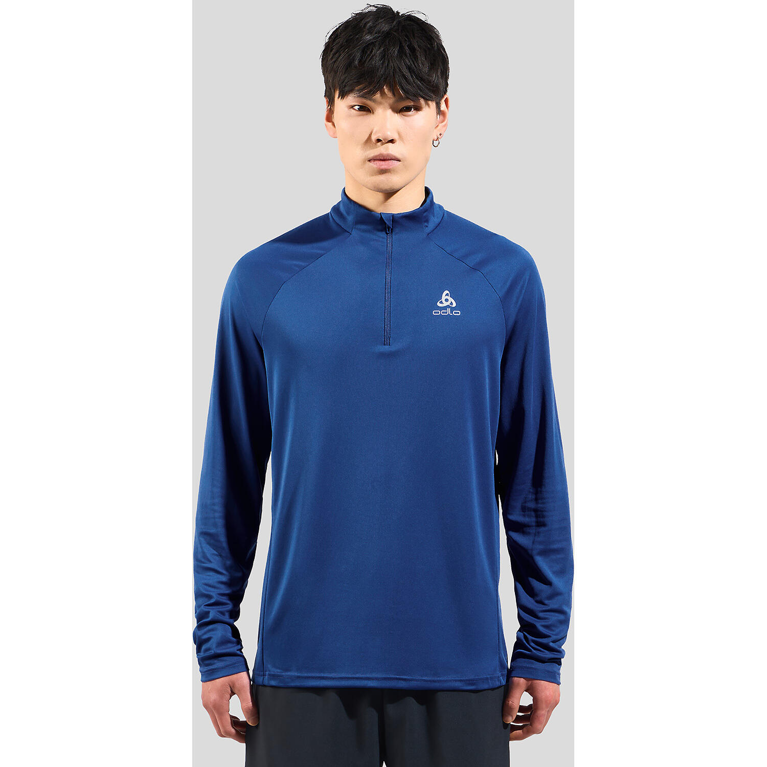 Veste Running Odlo Essential 1/2 Zip Bleu 3/4