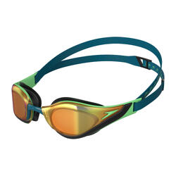FASTSKIN PURE FOCUS MIRROR GOGGLES (ASIA FIT) NORDIC TEAL/GREEN GLOW/GOLD SHADOW