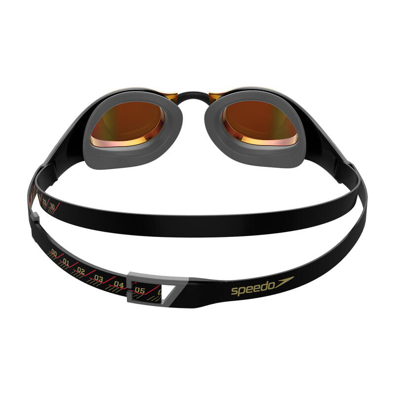 FASTSKIN PURE FOCUS MIRROR GOGGLES (ASIA FIT) BLACK / COOL GREY / FIRE GOLD