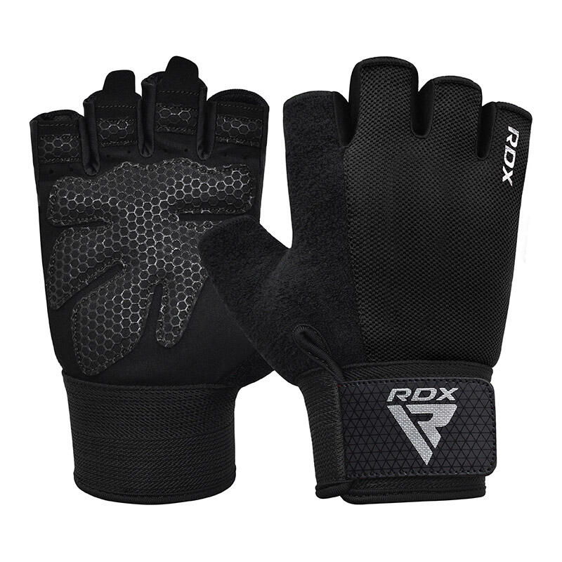 Manusi culturism RDX W1H, Negru, XL