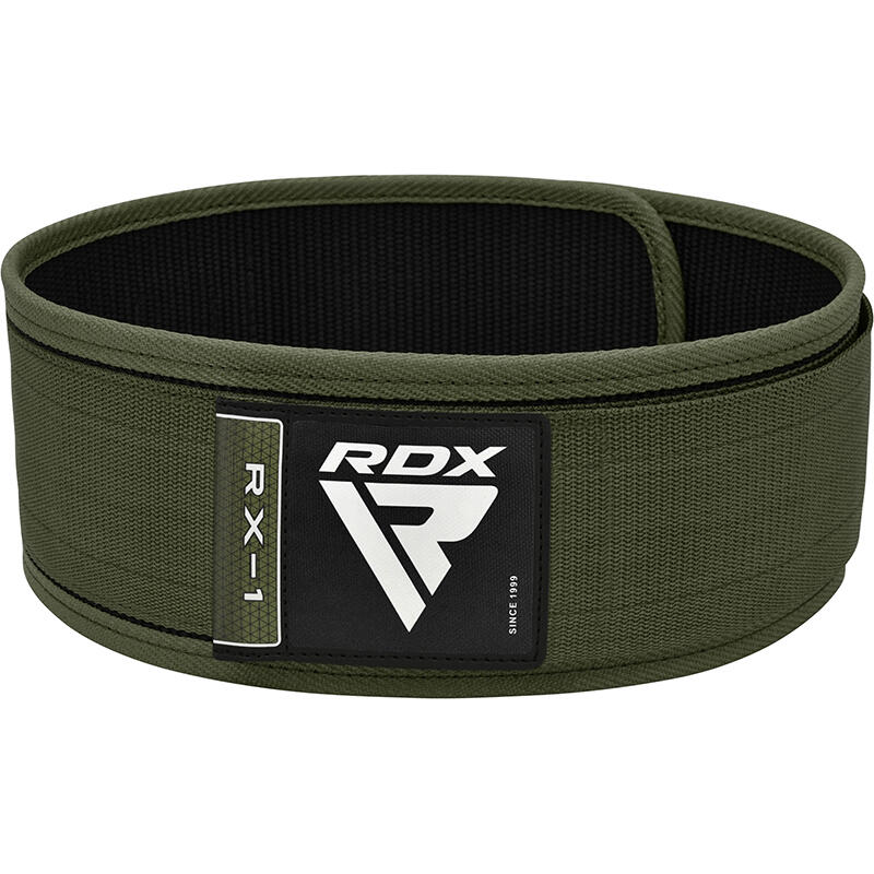 Centura ridicare RX1 nylon, Verde militar, L