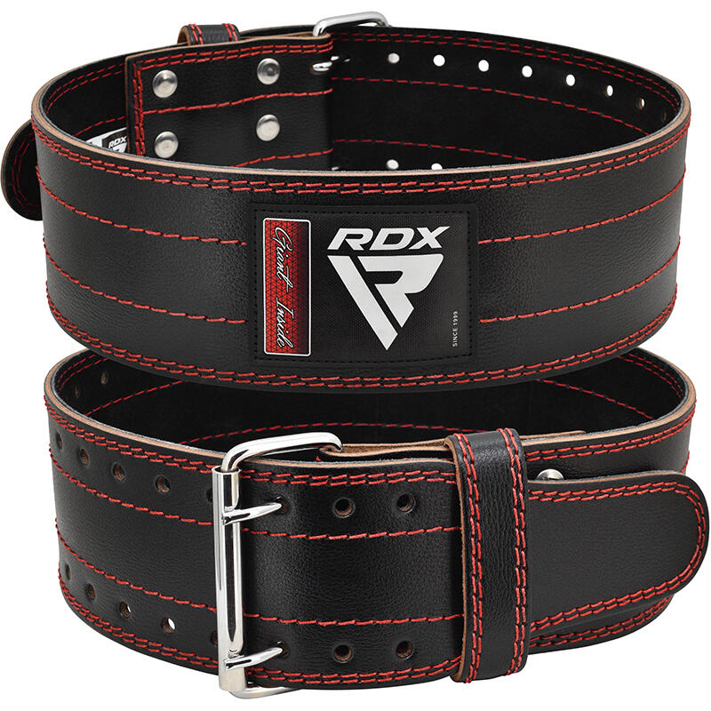 Ceinture d'haltérophilie RD1 - 100% Cuir - Rouge - S