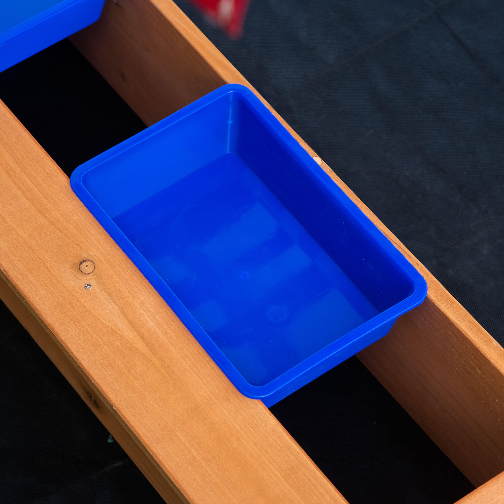 Outsunny Sabbiera per Bambini in Legno Tettuccio Regolabile Sedute e Vaschette 7/7