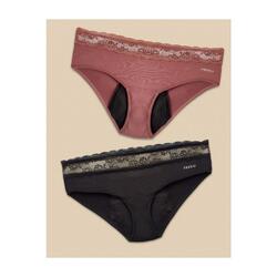 Pack 2 Bragas menstruales flujo abundante Lola rosa