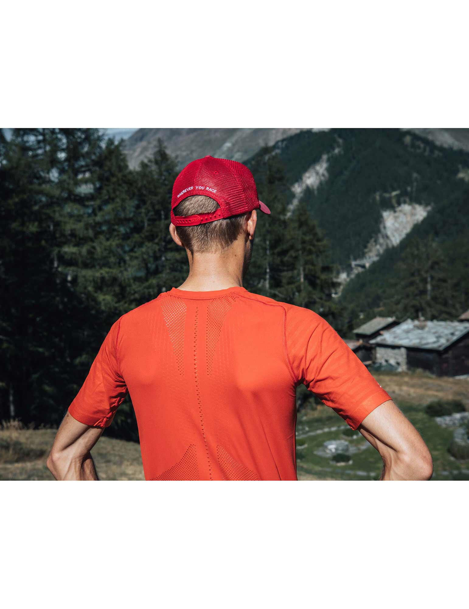 T-shirt Trail de manga curta com meio fecho de correr Compressport para homem 4/5
