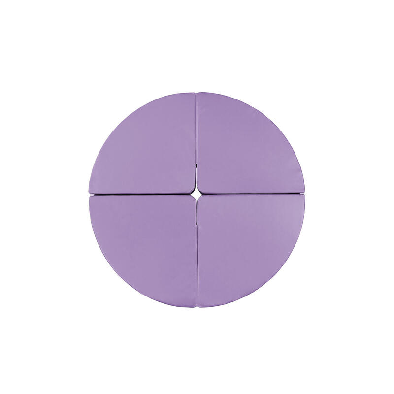 Colchón redondo para pole dance, diámetro 150 cm, grosor 10 cm, violeta