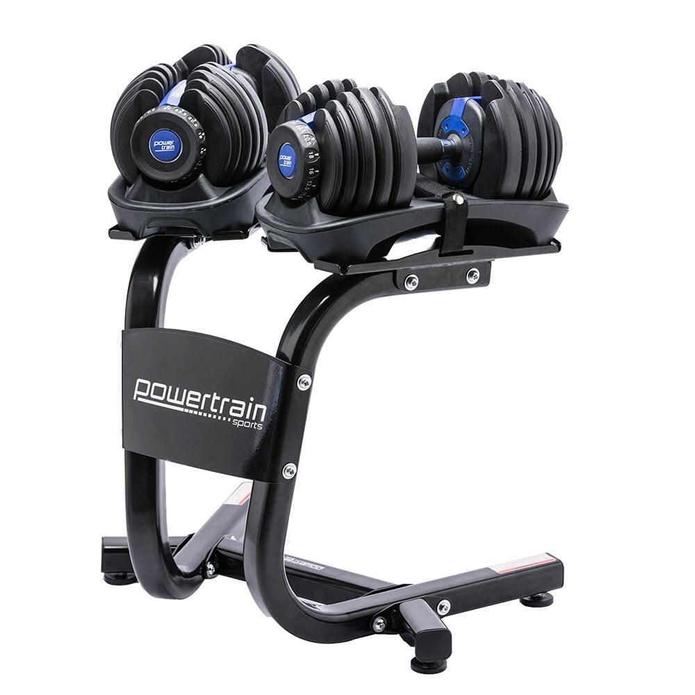 Powertrain Adjustable Dumbbell Set With Stand