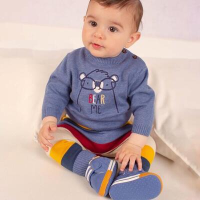 Legging de recién nacido a rayas multicolores
