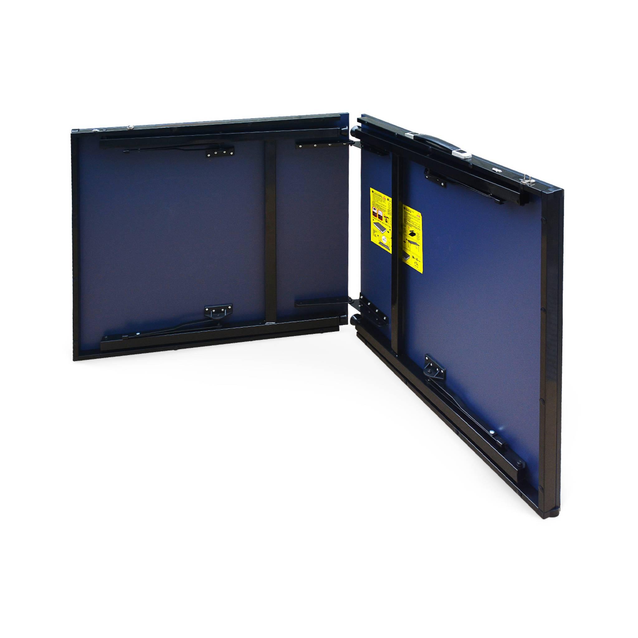 Mini mesa de ping pong dobrável com 4 raquetes e 6 bolas, Azul 5/5