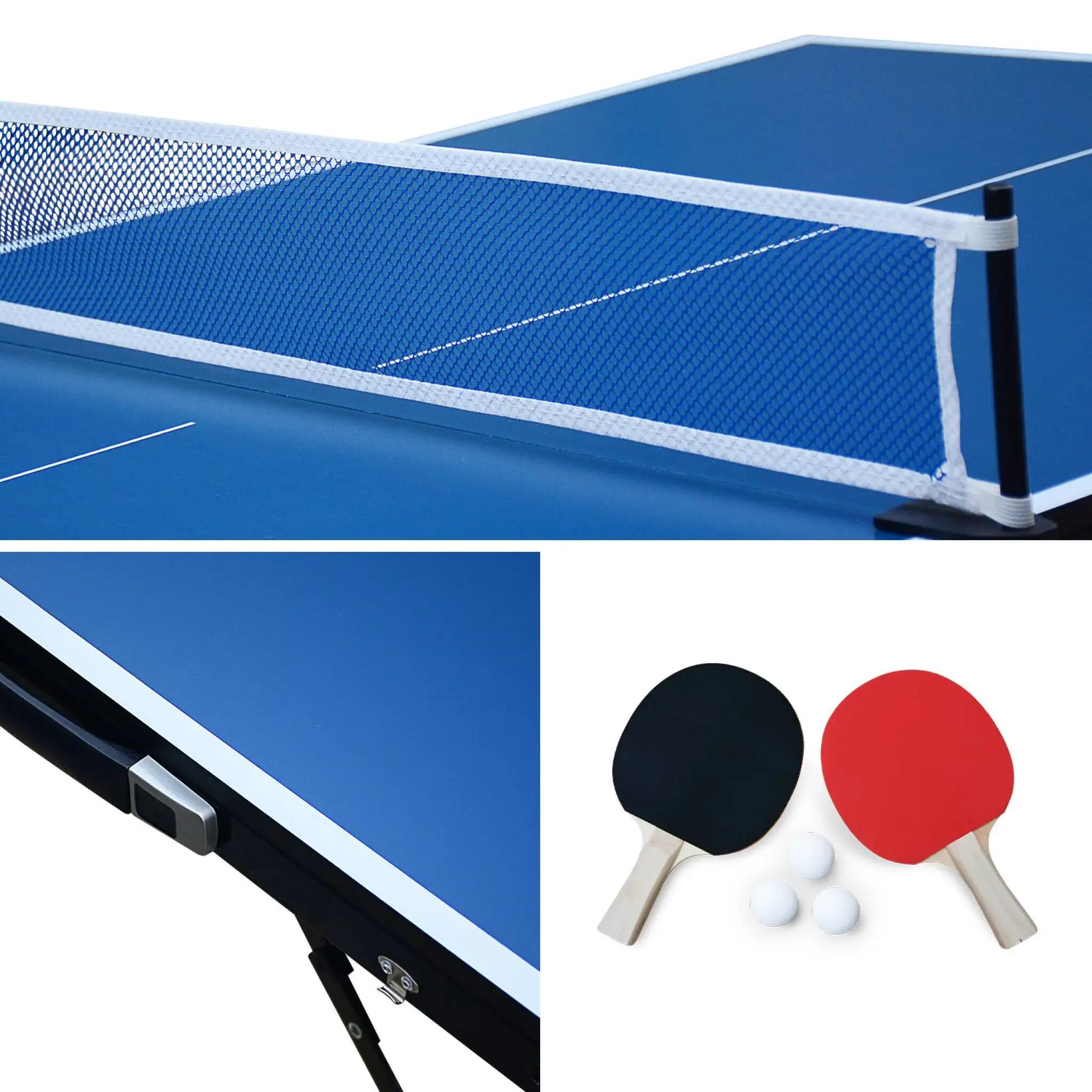 Mini table de ping pong pliable 150x75cm indoor bleue| sweeek 6/7