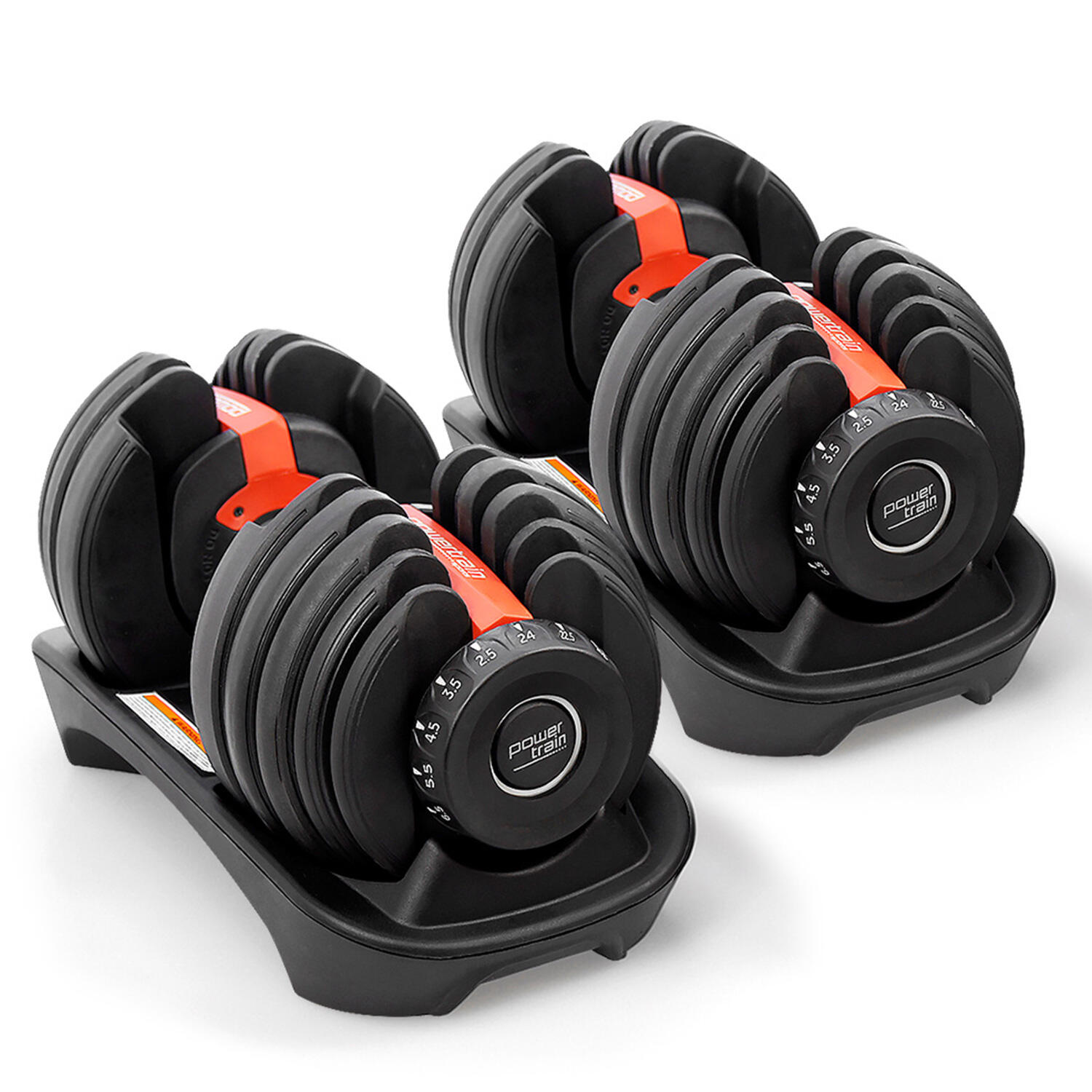 48kg Powertrain Adjustable Dumbbell Home Gym Set