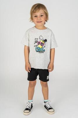 Bermuda De Bebé Negro Charanga, Cinturas Gomas Corto Casual talla 9-12