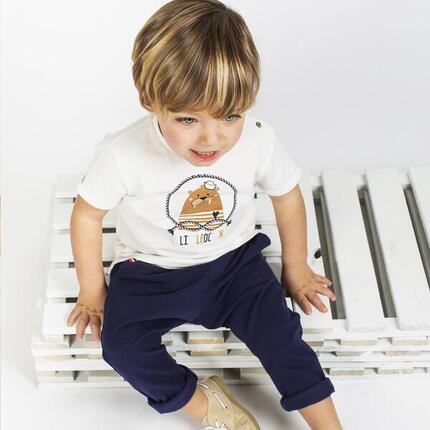 Camiseta de bebé color crudo