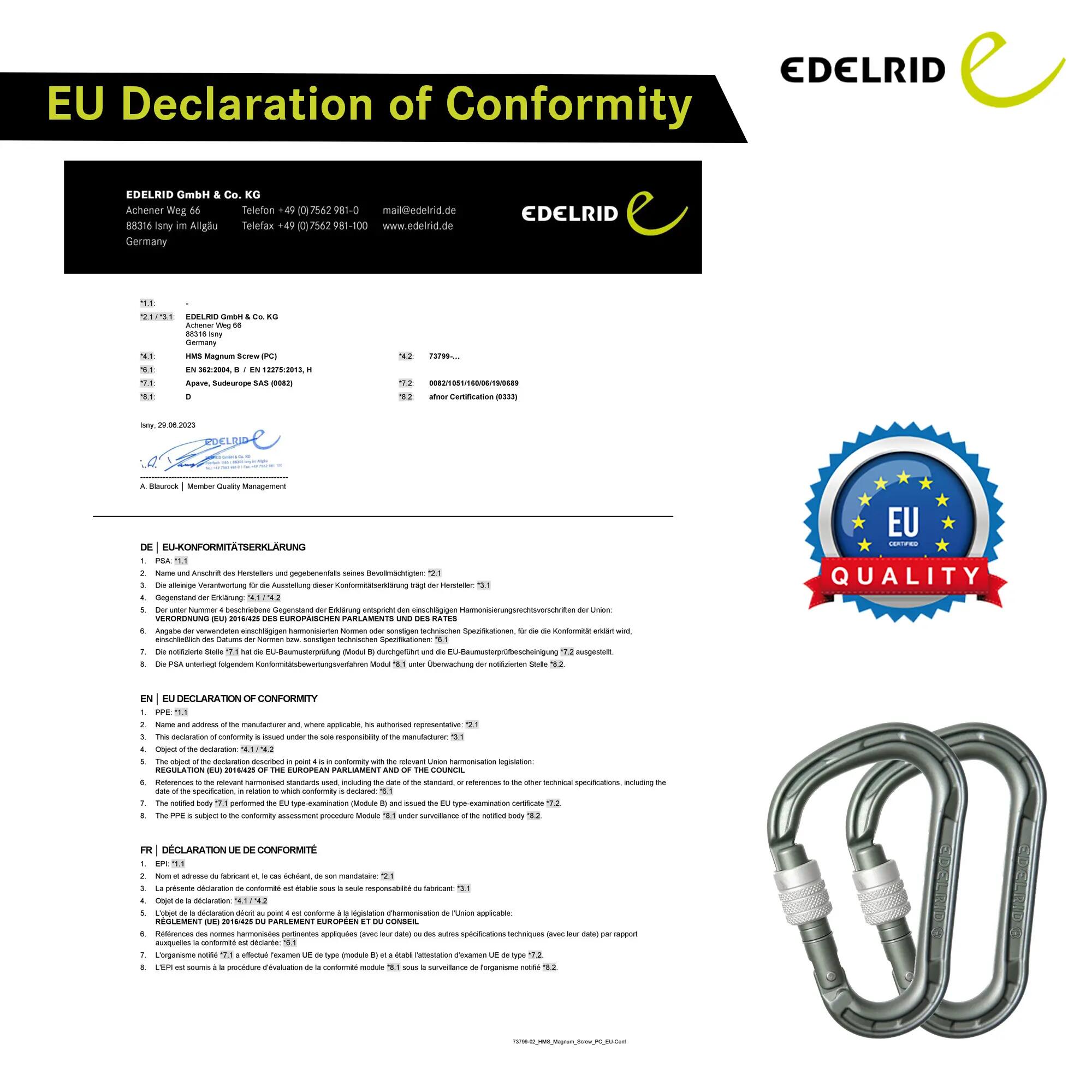 Climbing Carabiner HMS Magnum Screw (24KN) -  4