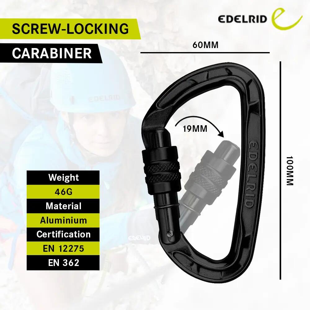 Pure Screw 23KN Climbing Carabiner -  2