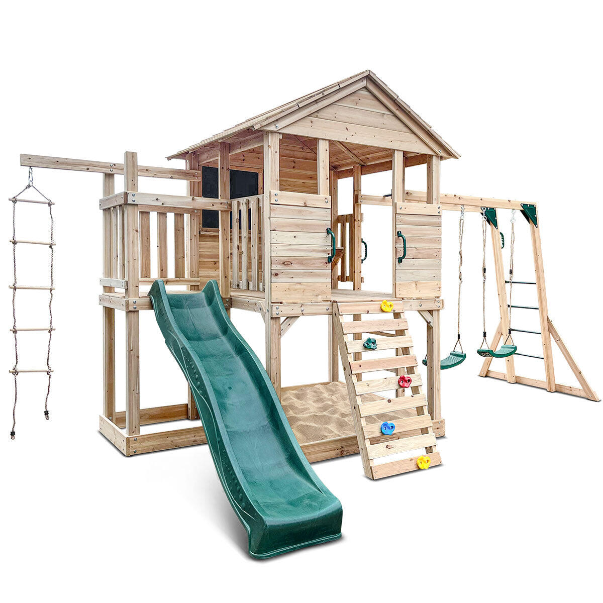 Lifespan Kids Kingston Cubby House with Green Slide