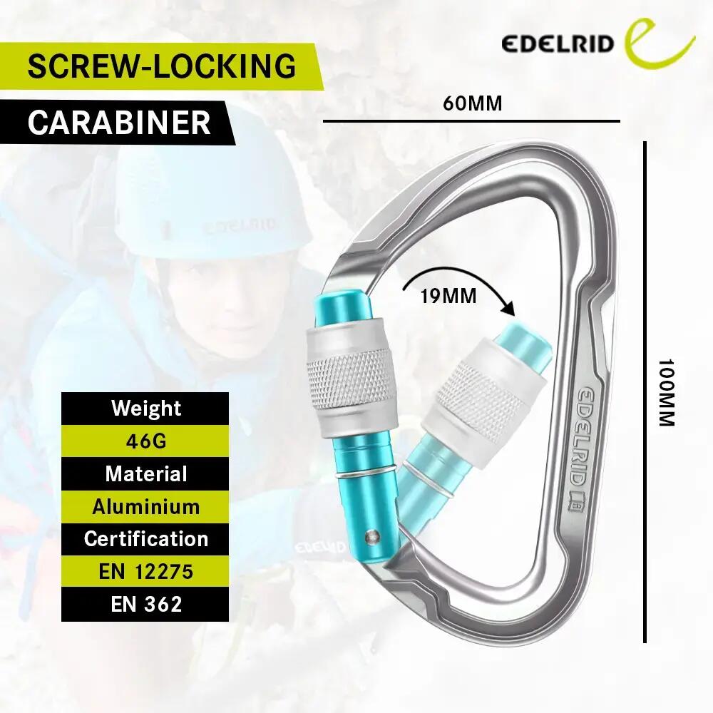 Pure Screw 23KN Climbing Carabiner -  2