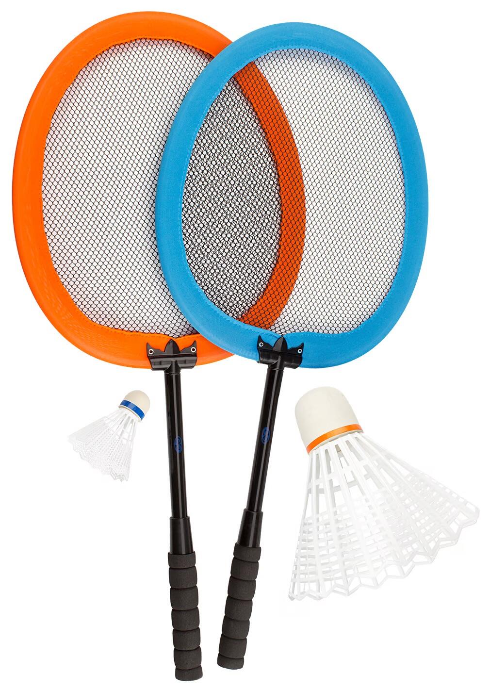 AVENTO Badminton Set -  XXL -  2 XXL rackets + 2 shuttles