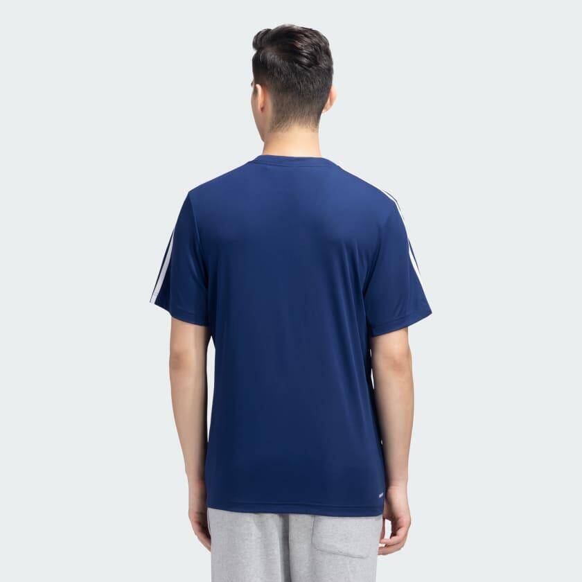 Adidas TR-ES BASE 3S T Men Training T-Shirt Blue -  3