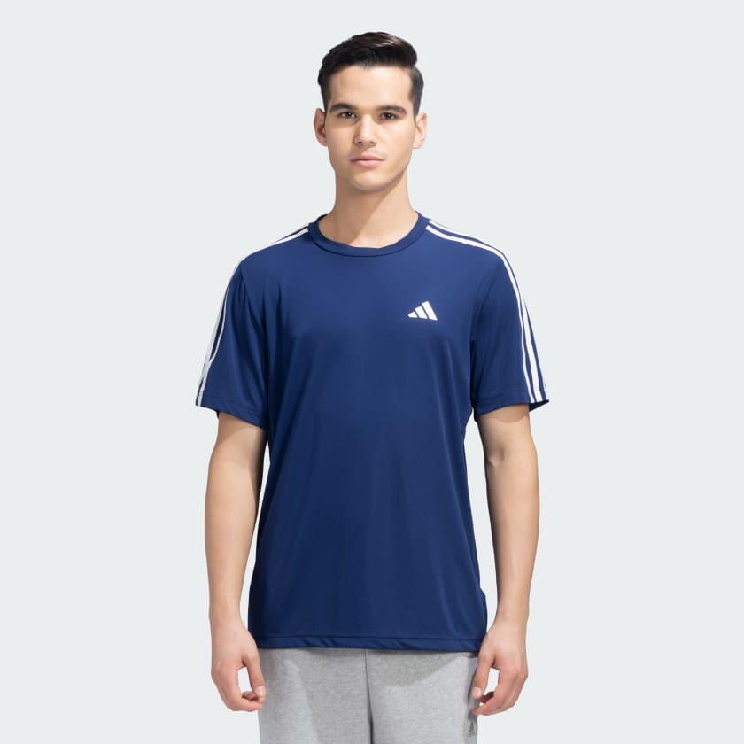 Adidas TR-ES BASE 3S T Men Training T-Shirt Blue