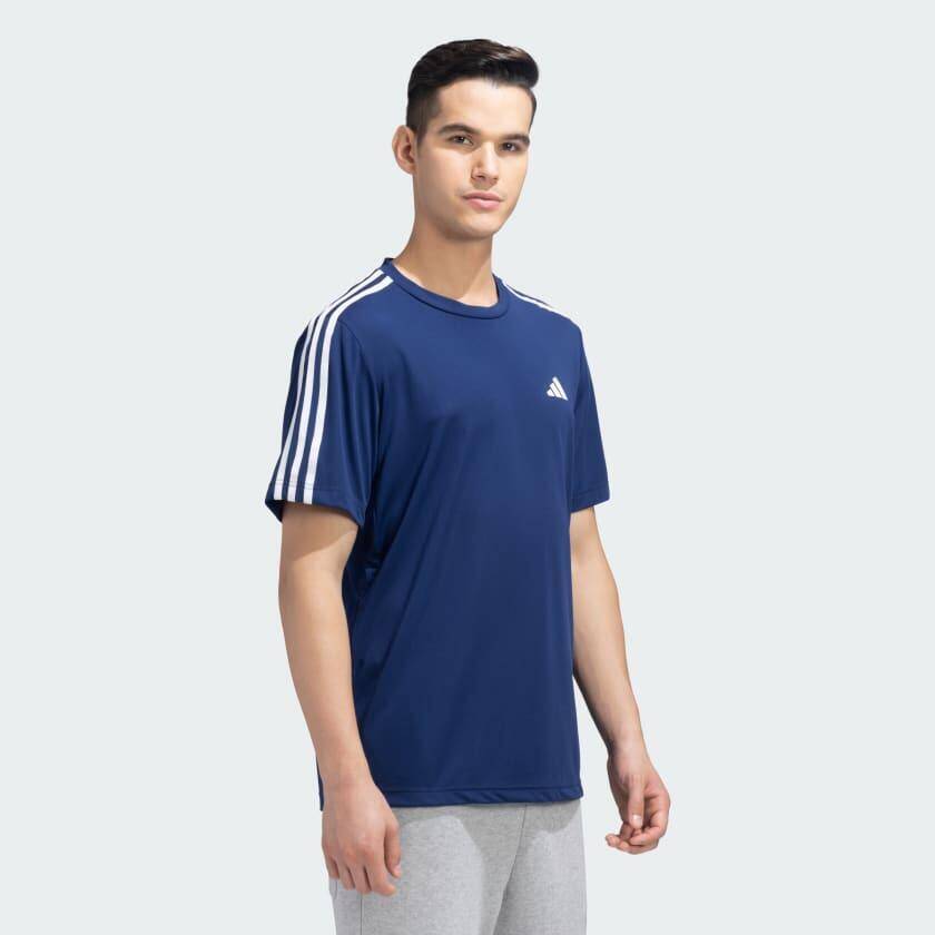 Adidas TR-ES BASE 3S T Men Training T-Shirt Blue -  4
