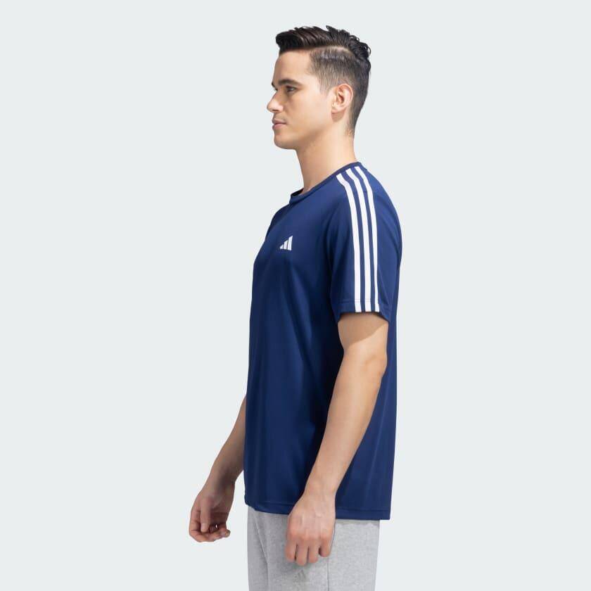 Adidas TR-ES BASE 3S T Men Training T-Shirt Blue -  2