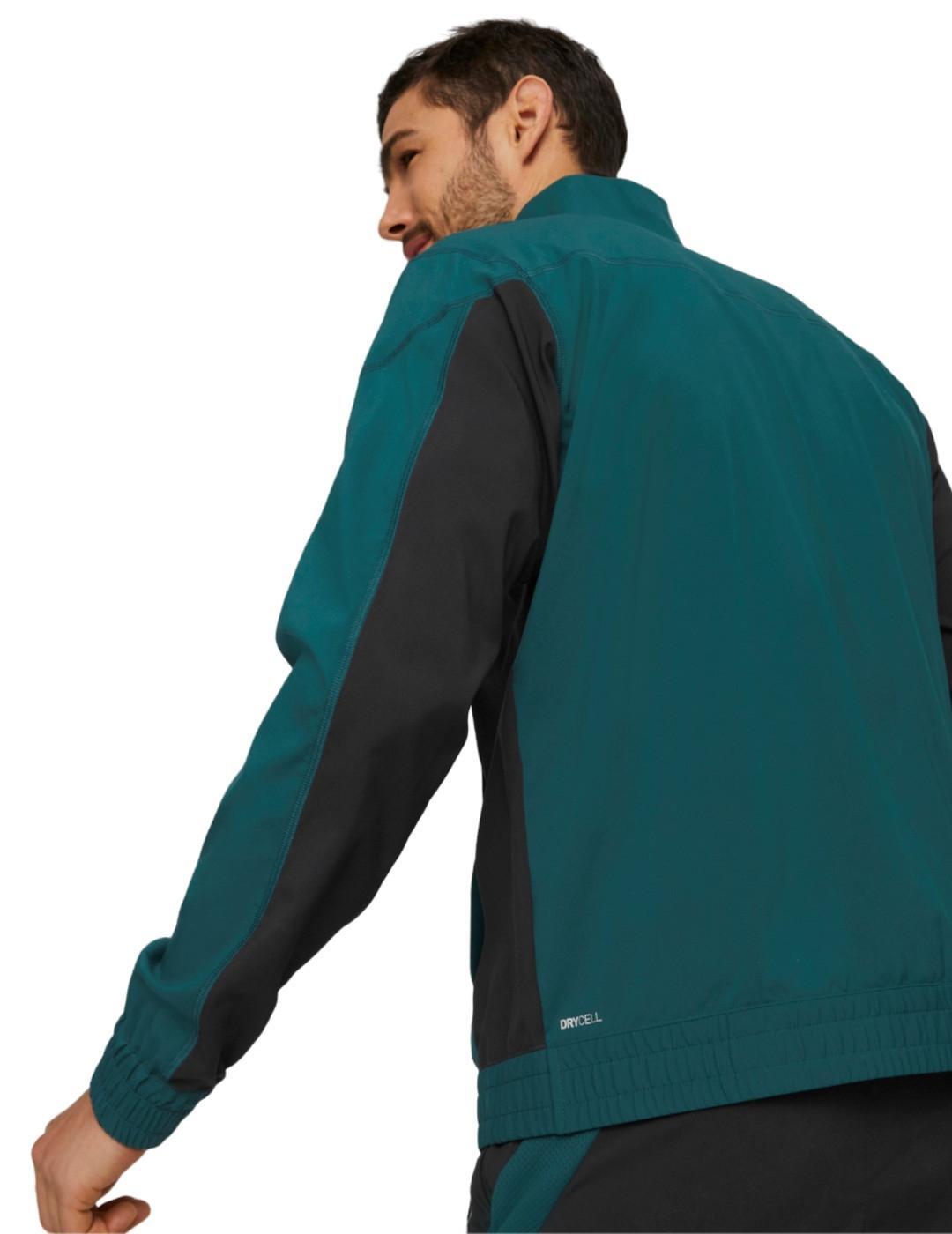 Felpa con zip a metà Puma Fit Woven Verde 4/6
