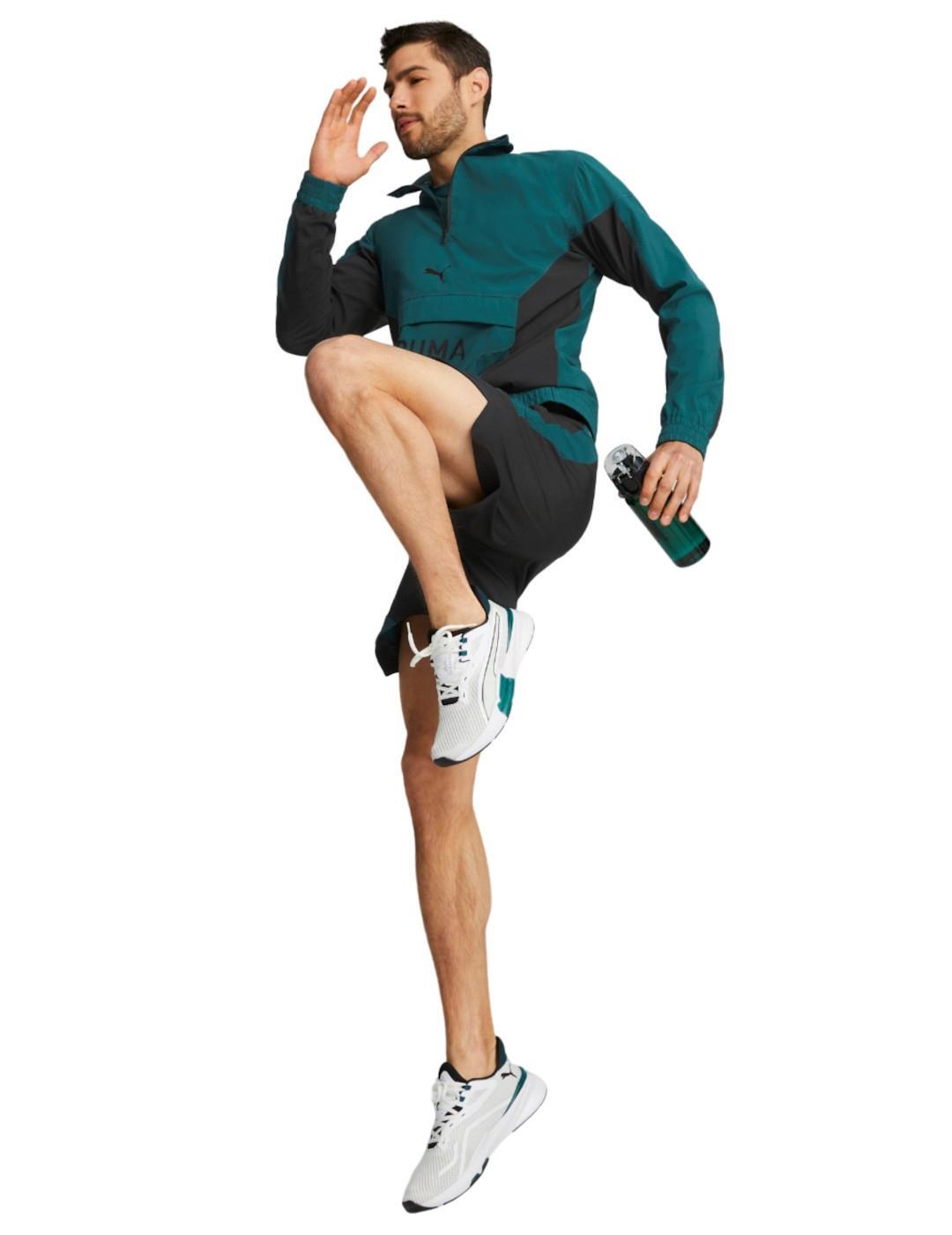 Felpa con zip a metà Puma Fit Woven Verde 6/6