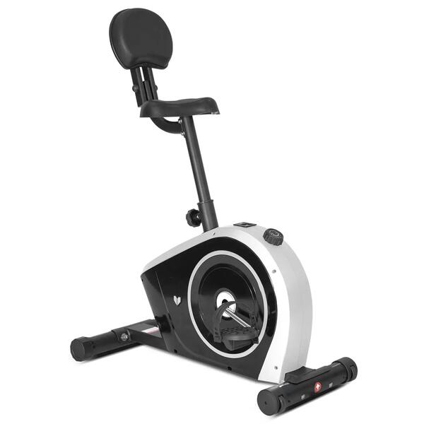 Low seated under desk exercise bike with a magnetic flywheel