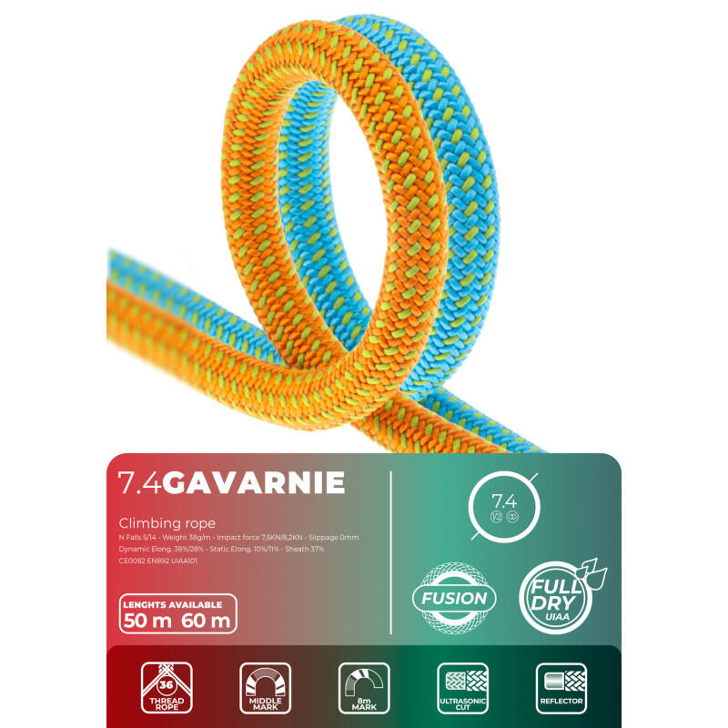 Lina dinamica Fixe Climbing Gavarnie 7.4mm 60m 6/6