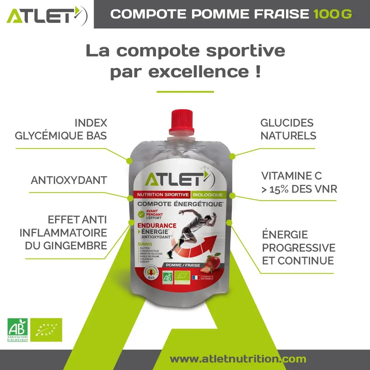 COMPOTE ÉNERGÉTIQUE BIO POMME FRAISE 100G 3/5