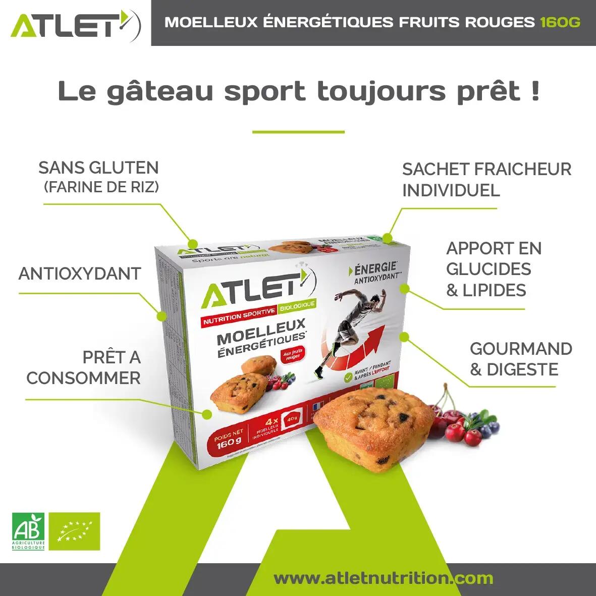 Gâteaux moelleux énergétique fruits rouges biologique 4 X 40g 2/3