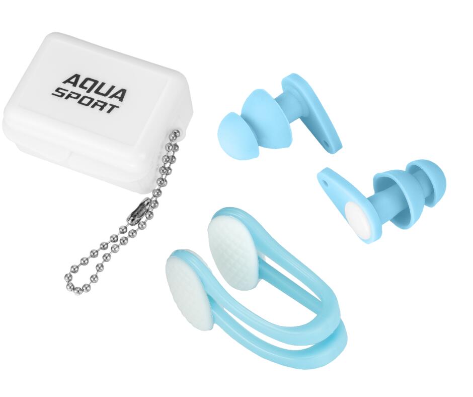 Zestaw zatyczka klips na nos zatycznki do uszu do pływania Aqua-Sport AquaCalm