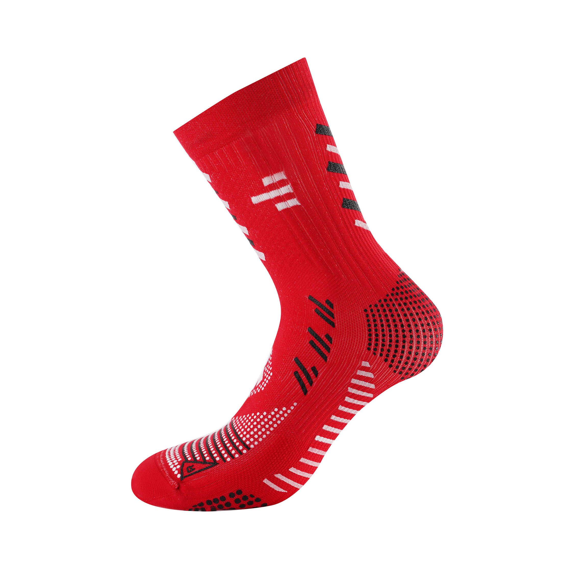 Calcetines de fútbol rojos antideslizantes. 2/7
