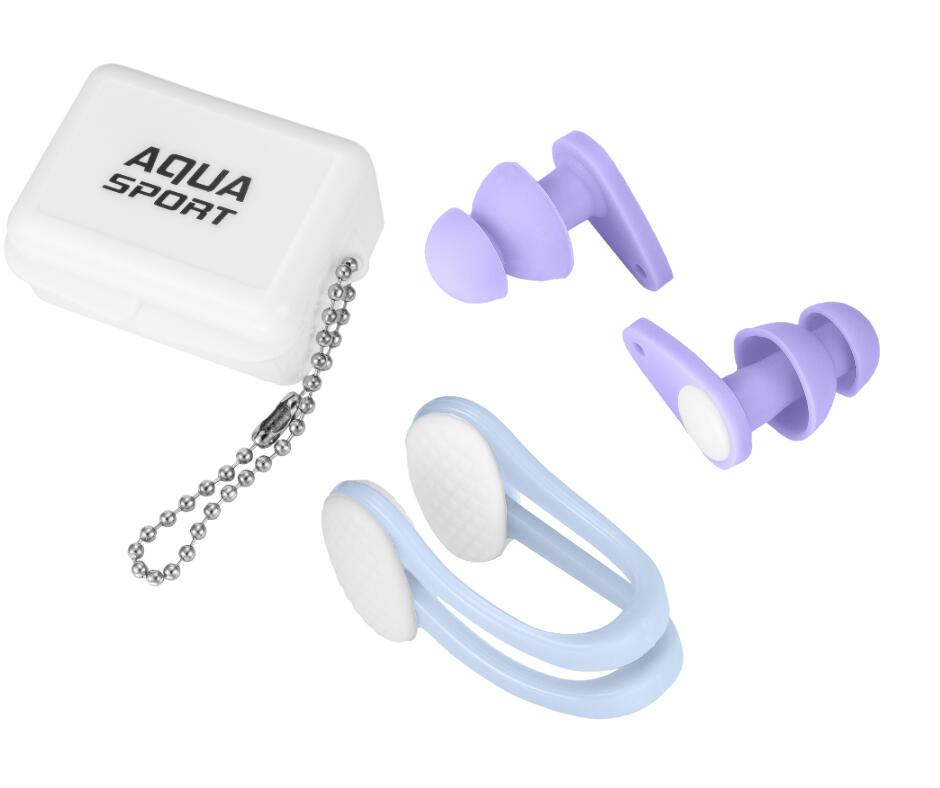 Zestaw zatyczka klips na nos zatycznki do uszu do pływania Aqua-Sport AquaCalm 4/6
