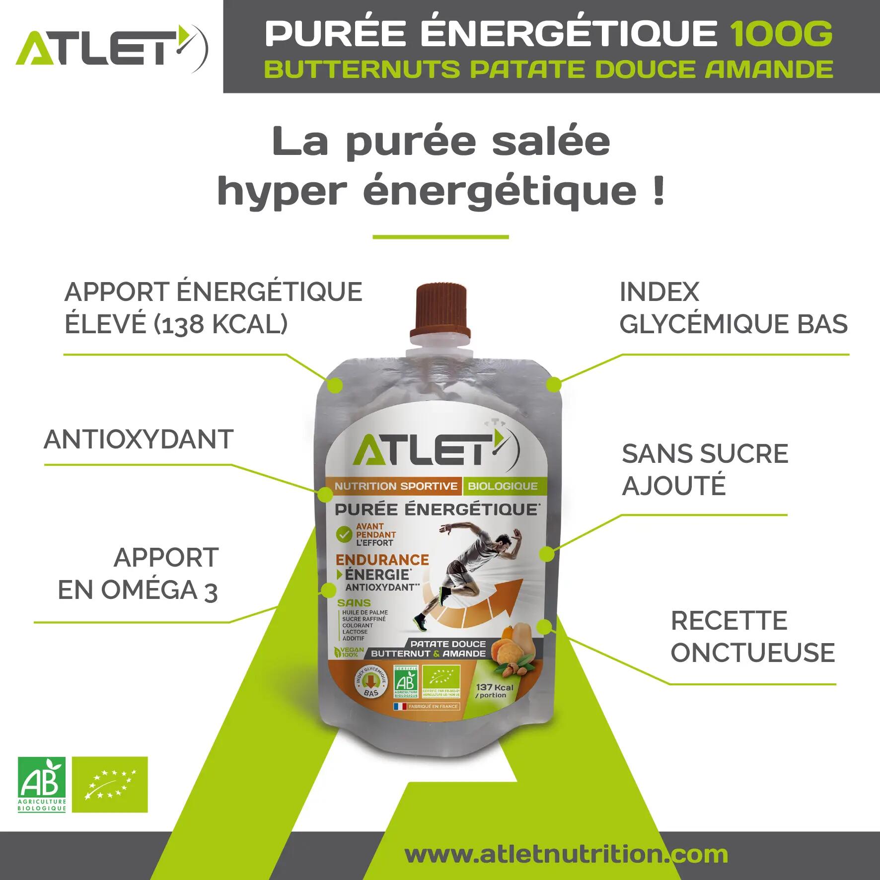 Compote salée énergétique butternut patate douce amande biologique 100 g 2/3