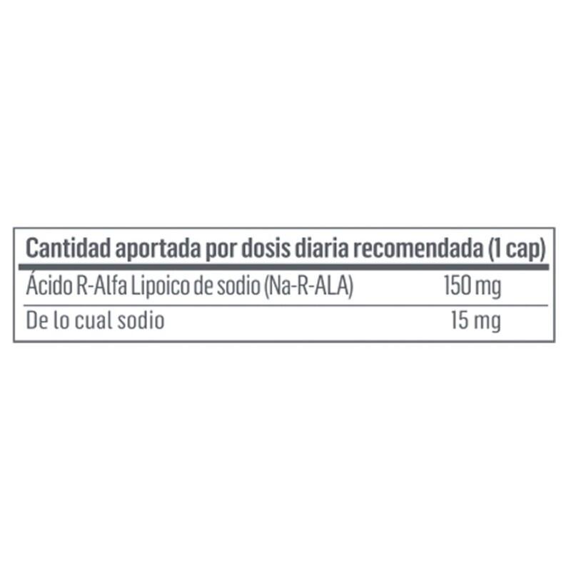 Ácido R-Alfa Lipoico | Antioxidante NA-R-ALA | 60 Cápsulas 2/2