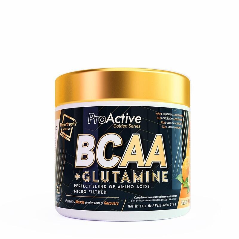 BCAA + Glutamine | Aminoácidos + Glutamina | 315gr (315GR - NARANJA)