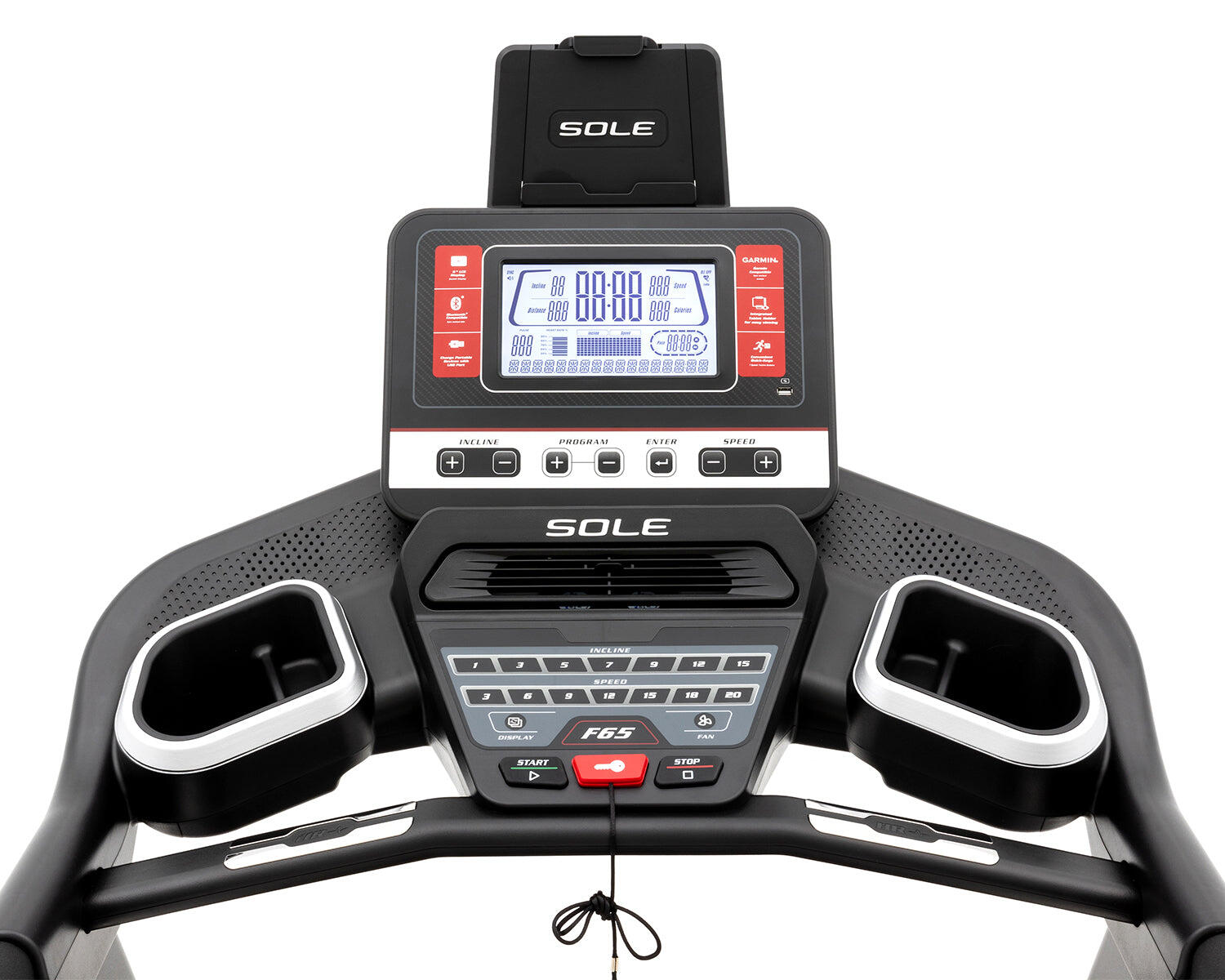 Opklapbare loopband F65 voor fitness en cardio 6/8