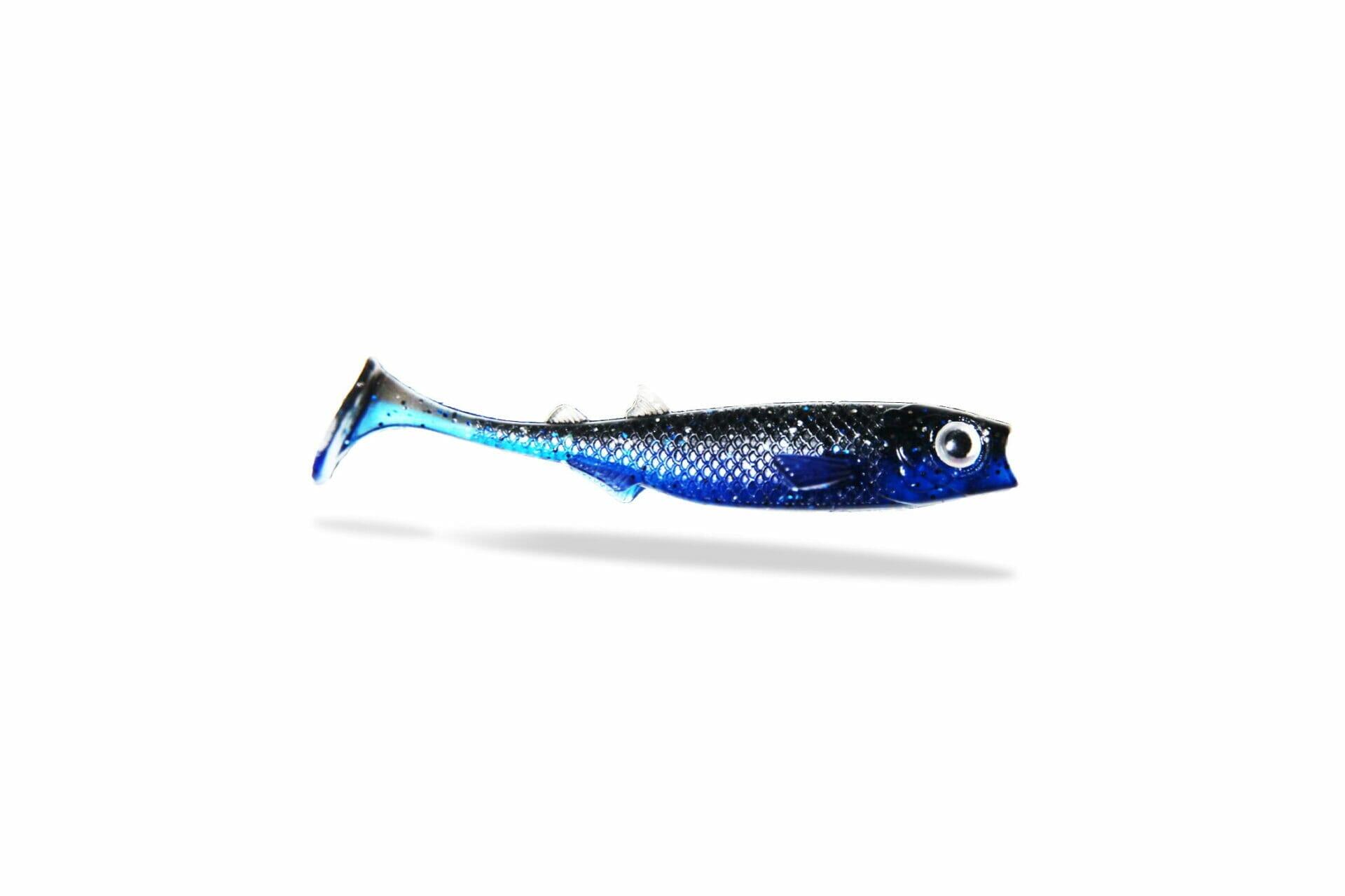 FISHINGGHOST Esca morbida siliconica - Renky Shad 7,5cm - Indigo Black