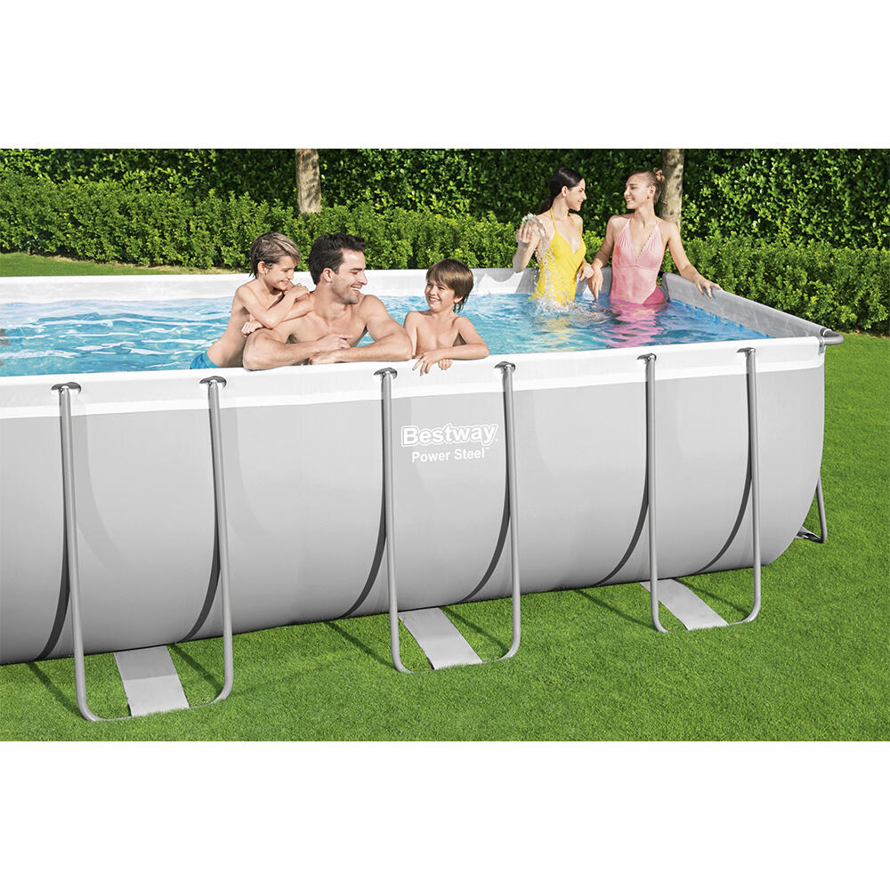 Bestway Kit piscina fuori terra Power Steel 4,12 x 2,01 x 1,22 m