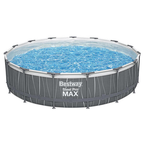 Bestway Steel Pro MAX Frame Pool Komplet t-Set, mit LED-Design, 457x107cm